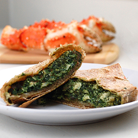 Crab Spinach Calzones