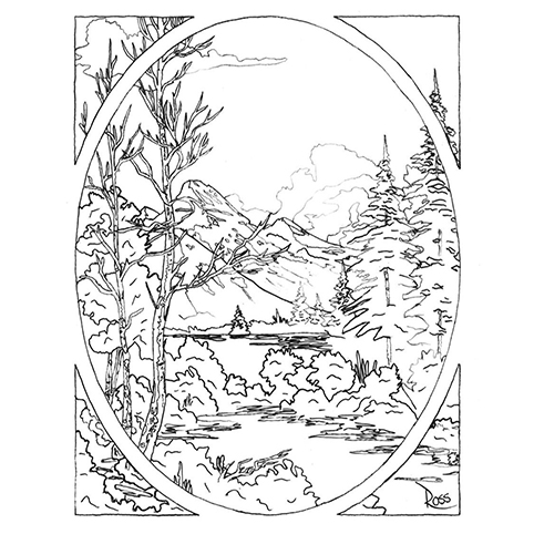 Official Bob Ross Coloring Book